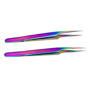 Pinzas de extensión de pestañas puntiagudas multicolores personalizadas, instrumentos de belleza de venta superior para uso en cejas, servicio OEM de Pakistán - Product Image 1