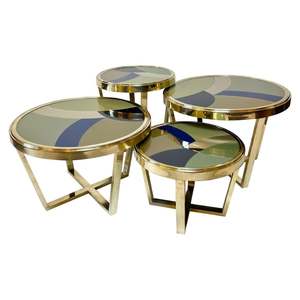 Mesa Consola Decorativa de Metal con Superficie de Espejo con Corte de Diamante y Base Esmerilada para Proveedores Mayoristas - Product Image 6