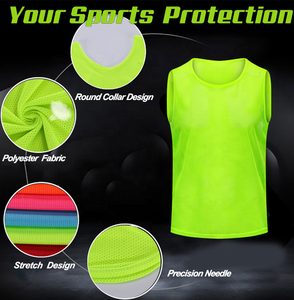 Unisex High Quality Lightweight Breathable Soccer Training Vest Set Custom Logo <b>Football</b> <b>Bibs</b> Winter Sleeveless Plus Size (XL) - Product Image 5