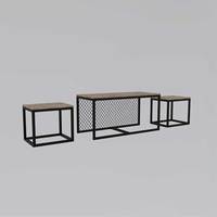 Tables basses modernes de luxe en panneaux de bois détachables pour le salon, origine Kayseri