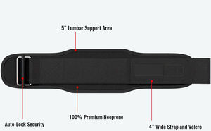Ceinture en néoprène d'entraînement de force de meilleure qualité, Support de dos d'haltérophilie lourde, ceinture de gymnastique en néoprène pour unisexe - Product Image 2