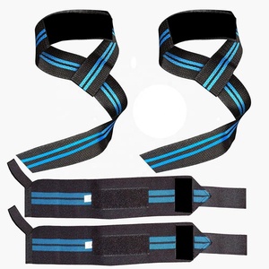 SANGLE de musculation en cuir de coton bon marché sangle de musculation sangle de levage avec logo personnalisé - Product Image 1