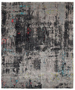 ASTRATTO DISEGNO FATTO A MANO di <span class=keywords><strong>BAMBÙ</strong></span> <span class=keywords><strong>TAPPETO</strong></span> DI SETA 2021 - Product Image 2