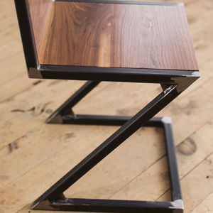 Industrial Furniture Modern Z Type Solid Wooden & Iron Dining <b>Chair</b> Restaurant & Cafe Dining <b>Chair</b> - Product Image 1