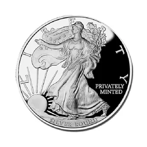 A buon mercato promozionale souvenir personalizzato pure sterling silver coin