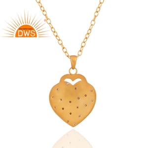 ผู้ผลิตสร้อยคอจี้รูปหัวใจประดับเพชรซิร์โคเนียสีขาว เงินแท้ชุบทอง 18k รุ่นใหม่ปี 2026 - Product Image 2