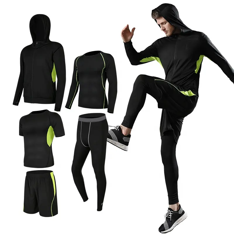 Sportkleding Set Groothandel Mannen Loopschoenen Training Panty Compressie Fitness Pak Aangepaste Sport Wear Beste Kwaliteit Product