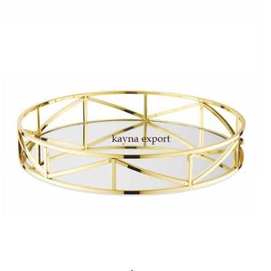 Bandeja de madera para servir con diseño impreso, esmalte, acabado brillante, bandeja decorativa para servir té para restaurante y hotel - Product Image 5