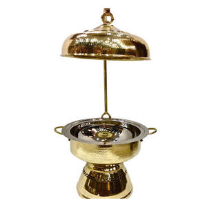 Nouveau design promotionnel chauffe-plats moderne finition dorée en acier inoxydable métal récipient alimentaire Durable dîner Pot alimentaire - Product Image 1