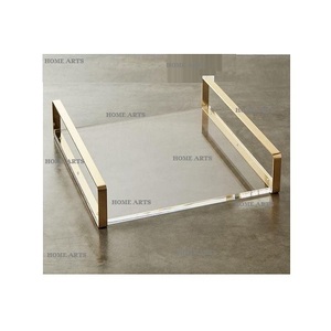 Bandeja de Acrílico Transparente de Diseño Clásico para Té y Café, Bandeja Rectangular de Calidad Superior para Servir Chocolates al por Mayor - Product Image 3