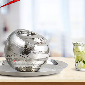 Top Quality Round <b>Copper</b> Finished Ice Bucket Beverage Cooler with <b>Handles</b> - Product Image 2
