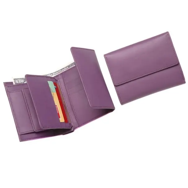 RFID engelleme güvenli cüzdan bayanlar kompakt Trifold - RFID cüzdan kadınlar için