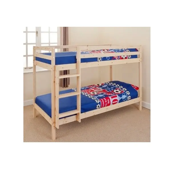 เตียงไม้สำหรับเด็ก,ไม้สนธรรมชาติพร้อมที่นอน2ชิ้น