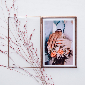 <b>Glass</b> <b>box</b> for photos Copper wedding personalized photobox Package for photos - Product Image 1