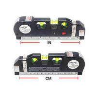 Niveau laser de nivellement avec règle de mesure en croix de 8 pieds, niveau laser professionnel 3 outils