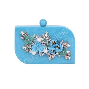 Pochette en résine Turquoise bleu, accessoire de luxe - Product Image 1