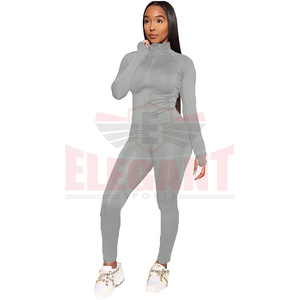 Personalizado cremallera completa chándal de las mujeres de Color personalizado traje de Jogging chándal de las mujeres conjunto de - Product Image 4