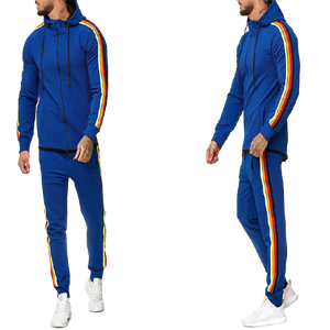Chándal deportivo de marca para hombre, ropa deportiva para trotar, gimnasio, con cremallera, Pansts informales, conjunto elástico de primavera - Product Image 5