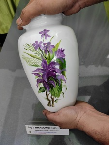 Urna humana de aluminio pintada a mano de Homebia Brassworld, suministros funerarios de la India - Product Image 4