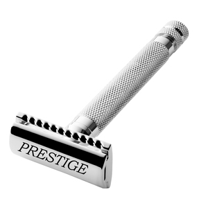 คลาสสิก3ชิ้นคู่ขอบความปลอดภัยมีดโกน | สแตนเลสที่มีโครเมี่ยมเสร็จสิ้น | เพรสทีจมีดโกน1511ที่มีด้ามยาว | โกนหนวด - Product Image 3