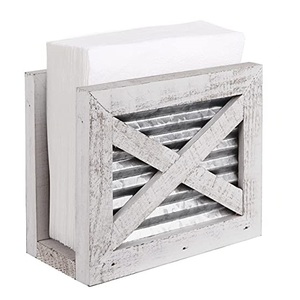 Venta al por mayor de lujo clásico de madera servilletero elegante de mesa soporte de tejido con función colgante para el hogar Cocina - Product Image 3