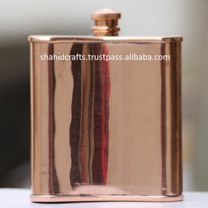 100% đồng nguyên chất Mini thực phẩm an toàn Hip Flask & tinh khiết Ayurvedic búa thiết kế cho uống - Product Image 6