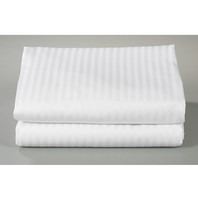 Drap Housse Blanc 210 TC Coton Satin Rayé pour Hôtellerie et Maison Coton Turc Textile Hôtelier Drap de Gros