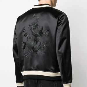 แจ็คเก็ตบอมเบอร์ระบายอากาศมีซิปแขนเต็มสำหรับผู้ชายพร้อมโลโก้ตามสั่ง - Product Image 4