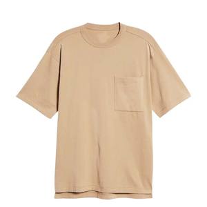 เสื้อยืดกระเป๋าผ้าฝ้ายใส่ได้ทั้งชายและหญิงเสื้อยืดมีกระเป๋าลายทะเลทรายสีน้ำตาลเข้ม - Product Image 1