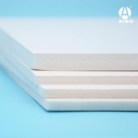 Panneau en mousse AIBO blanc de 5 mm d'épaisseur, 1220*2440 mm, service de découpe sur mesure disponible, panneau en mousse de papier