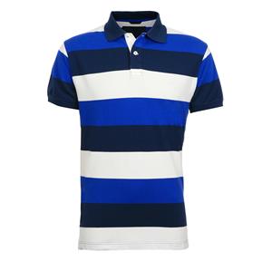 Camiseta de manga corta con estampado de rayas personalizado al por mayor, polos de gran tamaño de peso pesado de 200 gsm para hombre - Product Image 2