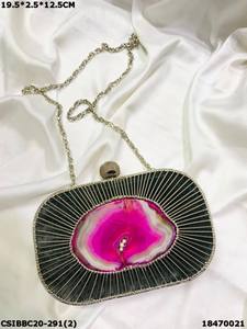 Craftstages International Designer Handmade Brass Mother of <b>Pearl</b> Evening <b>Clutch</b> <b>Bag</b> for Bridal Wedding Parties Ladies - Product Image 2