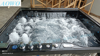 Jacuzzi 2 places pour extérieur, fonction spa, baignoire à remous intérieure, jacuzzi avec baignoire à remous, noir, Fregaderos Inteligentes
