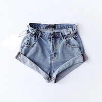 Shorts en jean déchirés pour jeunes filles, avec poches arrière, respirants, décontractés, pour l'extérieur, personnalisables