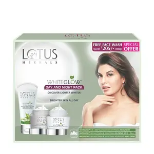 Lotus สมุนไพร WHITEGLOW Day และ Night Pack - Lotus Day Cream สำหรับผิว-Lotus Night Cream สำหรับผิว brightening