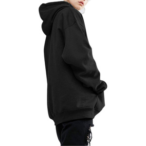 เสื้อสวมหัวมีฮู้ดสำหรับผู้หญิง,เสื้อฮู้ดทรงหลวมผ้าฟรีซสีพื้น - Product Image 6