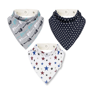 Custom Printed Cotton Baby Bandana Bibs - Product Image 1