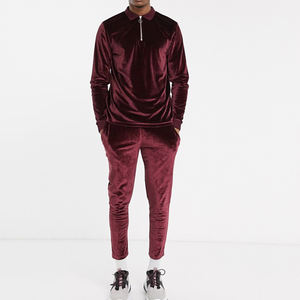 New Custom Pullover Logo Printing Velvet Shiny <b>Plain</b> <b>Tracksuit</b> for Men 2025 Nline Wholesale <b>Tracksuits</b> - Product Image 4
