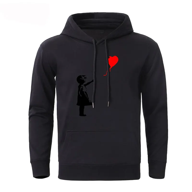 Colore nero di Usura Causale di Qualità Eccellente Degli Uomini Con Cappuccio Da Uomo Alla Moda Felpe Con Cappuccio Pullover