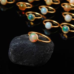 Joyería de plata esterlina 925, pendientes de granate anillo bandeja café etíope de ópalo natural estrellas anillo etíope de la gasa tela - Product Image 6