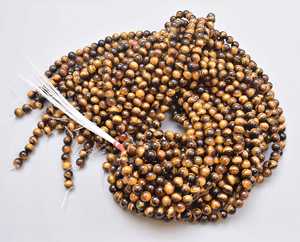 ราคาขายส่งพลอยธรรมชาติหลวมลูกปัดรอบลูกปัด8มิลลิเมตรสีน้ำตาลเสือตาหินลูกปัดสำหรับการทำเครื่องประดับ - Product Image 4