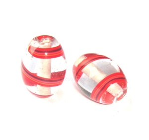 Venta al por mayor de cuentas de cristal de Murano rayadas y cuentas de vidrio para hacer joyas seductoras directamente del fabricante indio de cuentas - Product Image 2