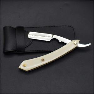 Straight Folding Barber <b>Razor</b> With Wooden Handle Shaving Barber <b>Razor</b> Knife <b>Razor</b> Black Color Blade - Product Image 4