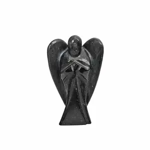 Wostu-bijoux en pierre précieuse d'ange, en pierre ample, artisanat d'ange en cristal sculpté à la main, pierre de guérison pour la maison, vente en gros