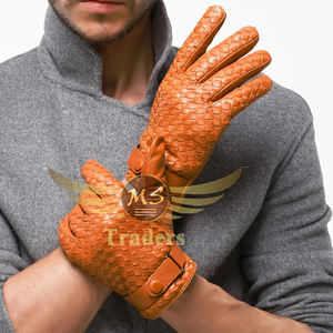 ถุงมือหนังแกะแท้สำหรับผู้ชายถุงมือหนังแกะแท้มาใหม่สไตล์คลาสสิกสำหรับฤดูใบไม้ผลิฤดูหนาวและ2023ปรับแต่งได้ - Product Image 2