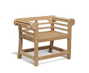 Fauteuil de jardin moderne en bois massif avec dossier bas - Product Image 3