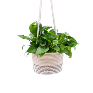 卸売りランドリー手作りカラフルコットンロープ植物バスケットランドリー収納バスケット家庭用収納組織 - Product Image 5