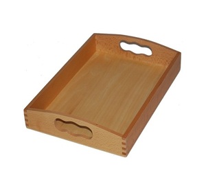 Plateau de nourriture en bois de conception classique avec poignées en fer plateau de service à Dessert de taille personnalisée de la plus grande qualité en Inde - Product Image 5