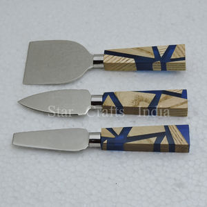 Juego de 3 piezas de cuchillos de queso de acero inoxidable y resina Juego de cubiertos de alta calidad de acero inoxidable Juego de cubiertos Cuchillo - Product Image 5