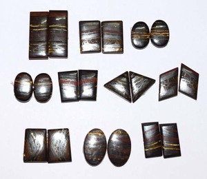 พลอยคู่ทำจากเหล็กธรรมชาติ Tigereye,พลอยคู่ Cabochon ขนาดฟรีสำหรับทำเครื่องประดับ DIY คู่หิน - Product Image 2